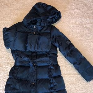 Gap Girl Belted Puffer coat size Large